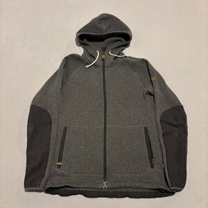 Fjallraven Ovik Fleece Hoodie Sweater Womens Small Gray Full Zip Outdoor Hiking